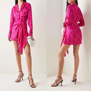 Acler Evanston Satin Wrap Dress
